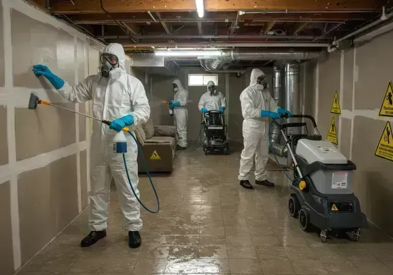 Basement Moisture Removal and Structural Drying process in Scott County, KY